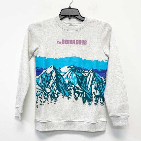 The Beach Boys Women's Mountain Graphic Sweatshirt Heather Gray Size XS - Picture 2 of 5